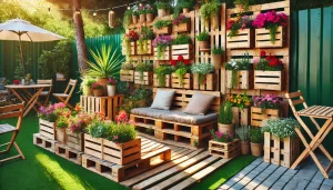 decorating-garden-with-wooden-pallets