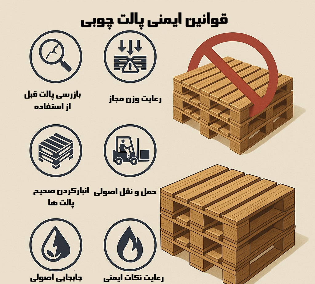 قوانین ایمنی پالت چوبی
